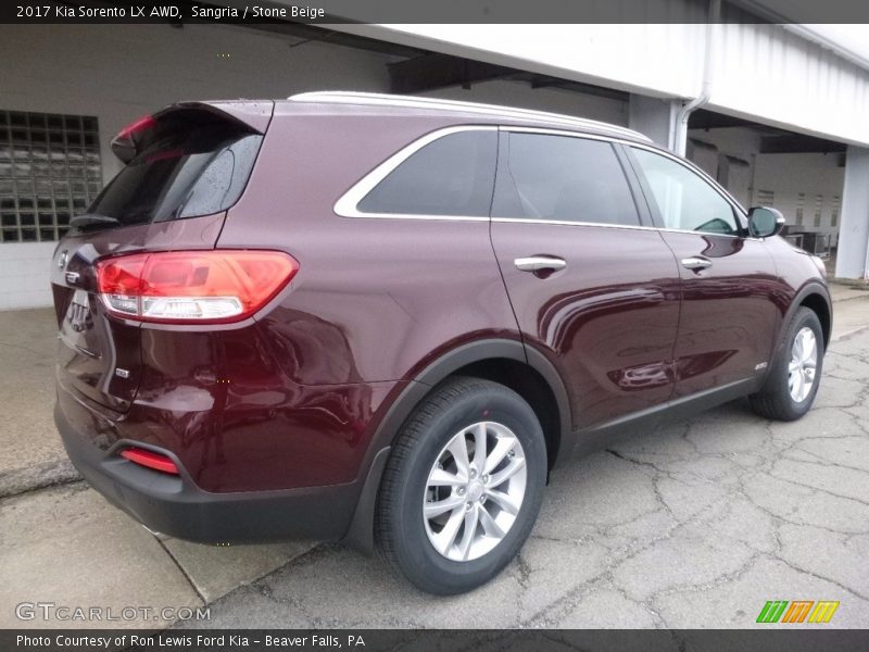 Sangria / Stone Beige 2017 Kia Sorento LX AWD