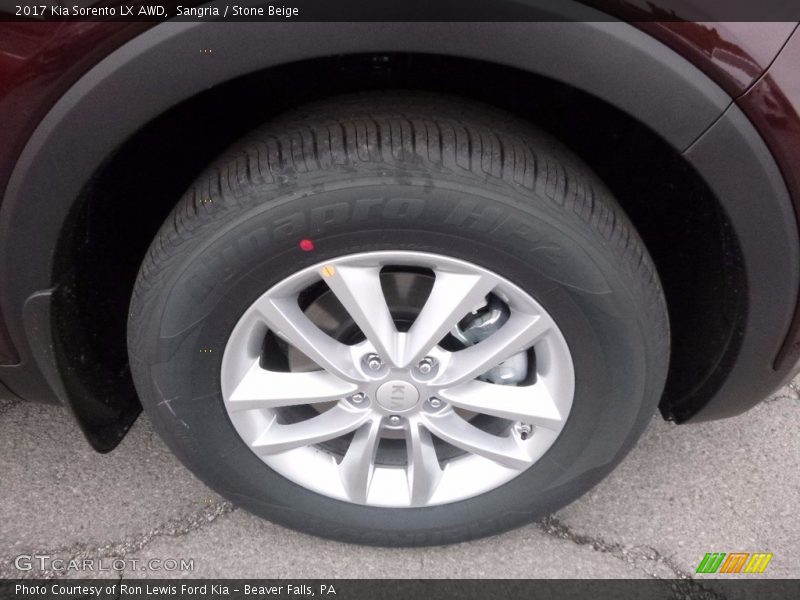 Sangria / Stone Beige 2017 Kia Sorento LX AWD