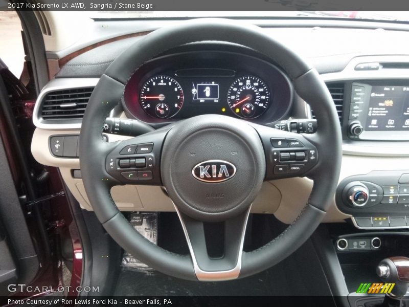Sangria / Stone Beige 2017 Kia Sorento LX AWD