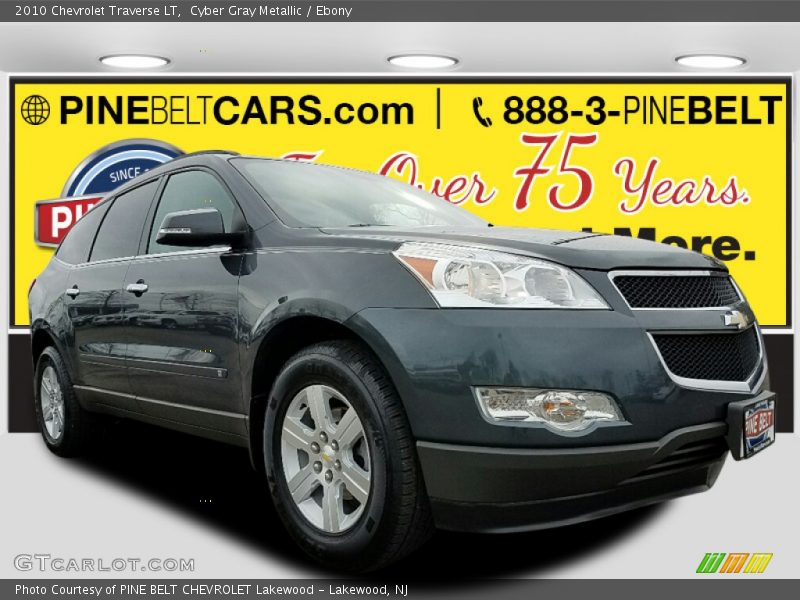Cyber Gray Metallic / Ebony 2010 Chevrolet Traverse LT