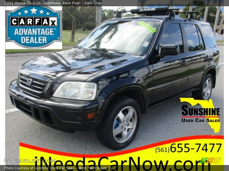 Nighthawk Black Pearl / Dark Gray 2001 Honda CR-V LX