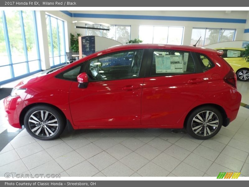 Milano Red / Black 2017 Honda Fit EX