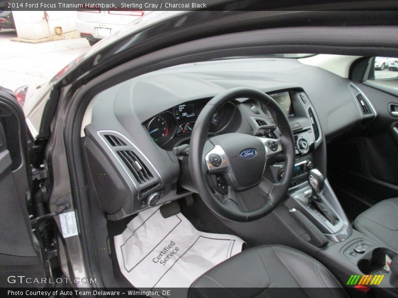 Sterling Gray / Charcoal Black 2014 Ford Focus Titanium Hatchback