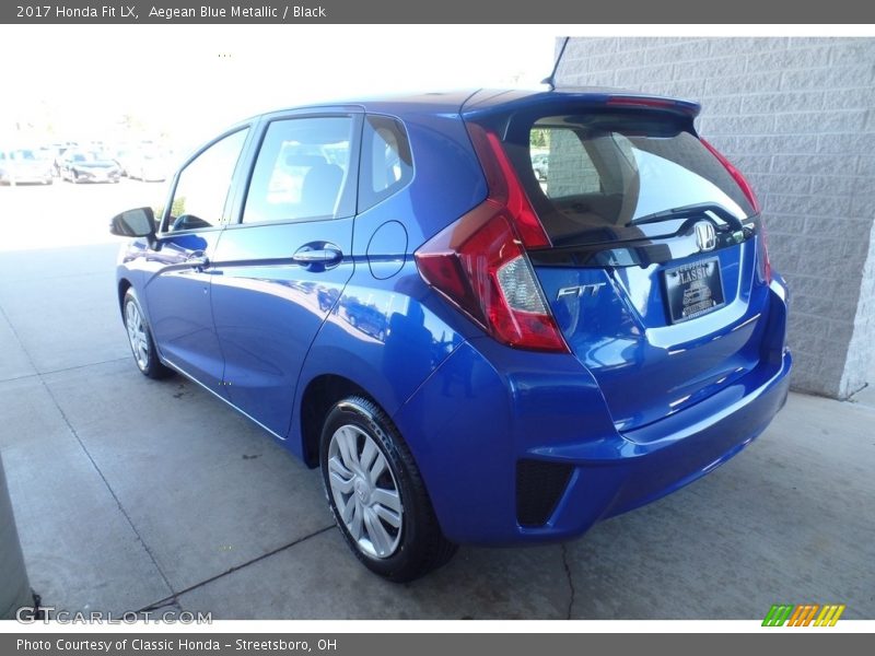 Aegean Blue Metallic / Black 2017 Honda Fit LX
