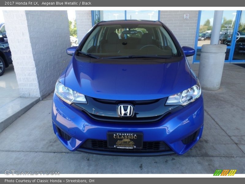 Aegean Blue Metallic / Black 2017 Honda Fit LX