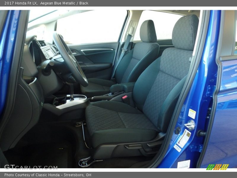 Aegean Blue Metallic / Black 2017 Honda Fit LX