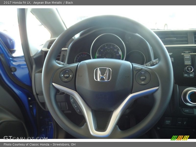 Aegean Blue Metallic / Black 2017 Honda Fit LX