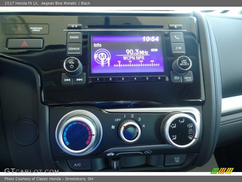 Aegean Blue Metallic / Black 2017 Honda Fit LX