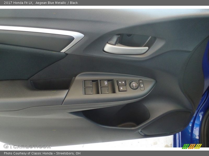 Aegean Blue Metallic / Black 2017 Honda Fit LX