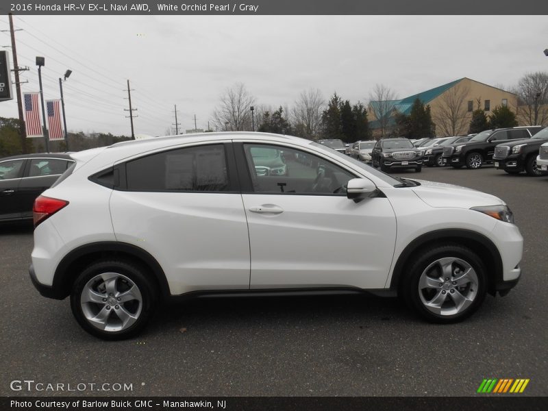 White Orchid Pearl / Gray 2016 Honda HR-V EX-L Navi AWD