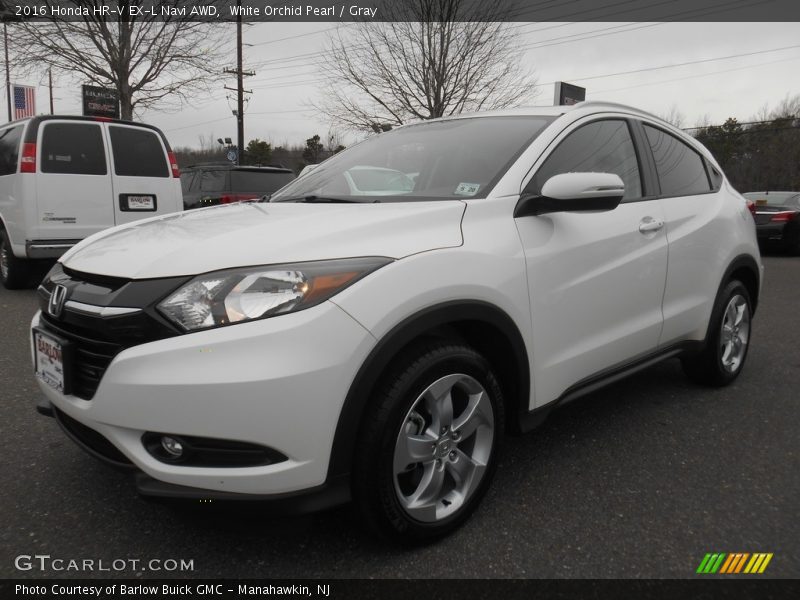 White Orchid Pearl / Gray 2016 Honda HR-V EX-L Navi AWD