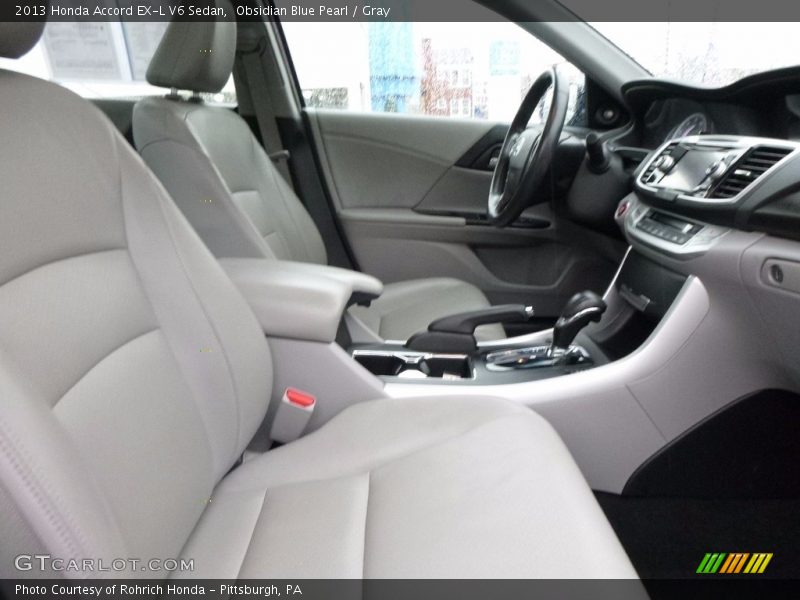 Obsidian Blue Pearl / Gray 2013 Honda Accord EX-L V6 Sedan