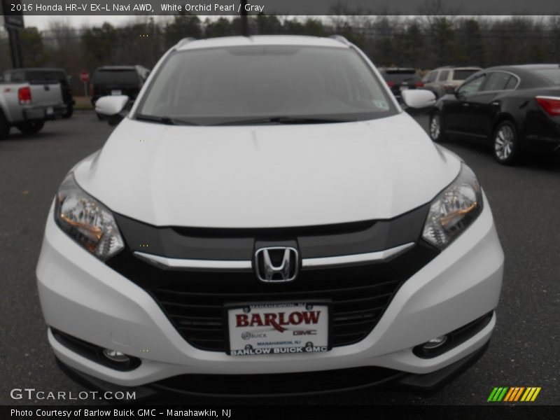 White Orchid Pearl / Gray 2016 Honda HR-V EX-L Navi AWD
