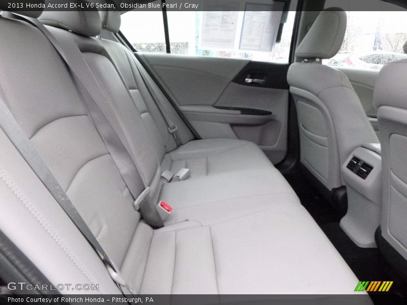 Obsidian Blue Pearl / Gray 2013 Honda Accord EX-L V6 Sedan