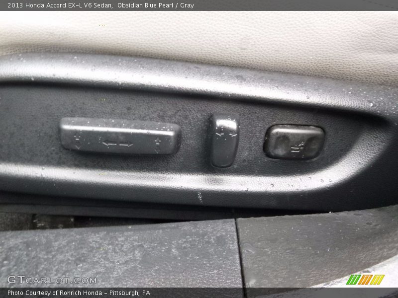 Obsidian Blue Pearl / Gray 2013 Honda Accord EX-L V6 Sedan