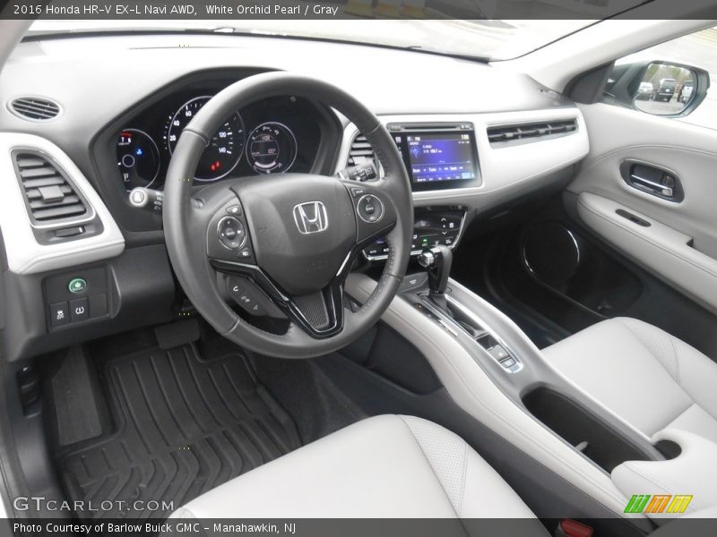 White Orchid Pearl / Gray 2016 Honda HR-V EX-L Navi AWD