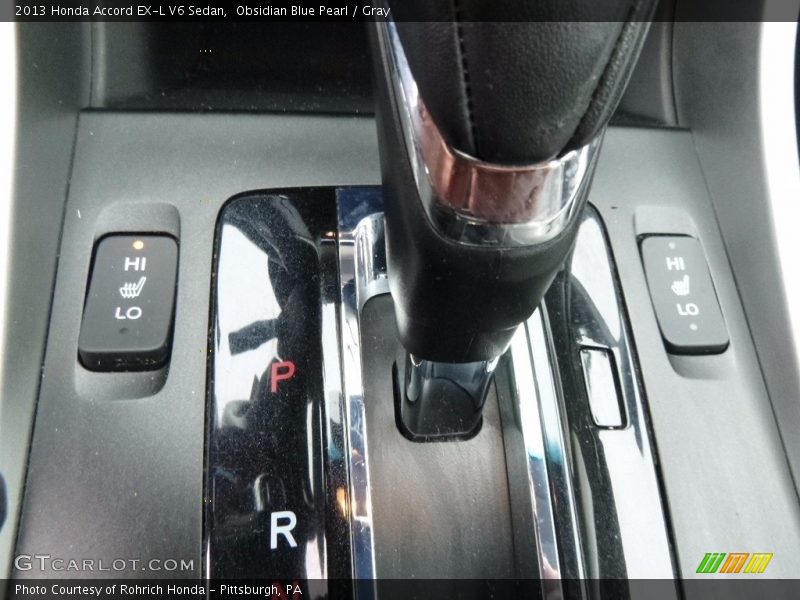 Obsidian Blue Pearl / Gray 2013 Honda Accord EX-L V6 Sedan