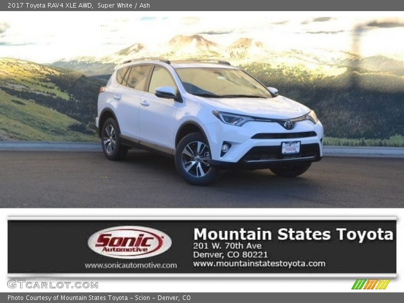 Super White / Ash 2017 Toyota RAV4 XLE AWD