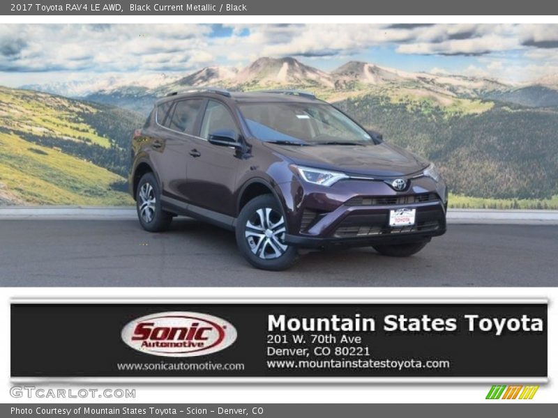 Black Current Metallic / Black 2017 Toyota RAV4 LE AWD