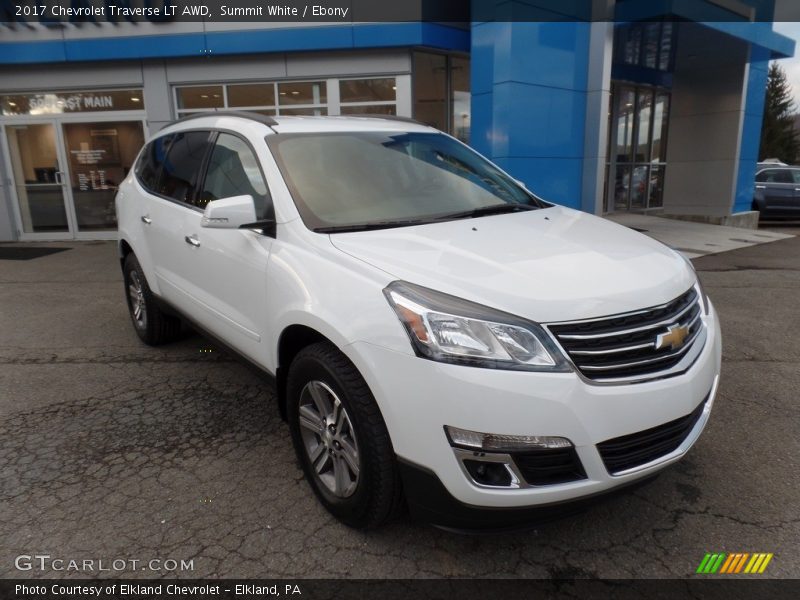 Summit White / Ebony 2017 Chevrolet Traverse LT AWD