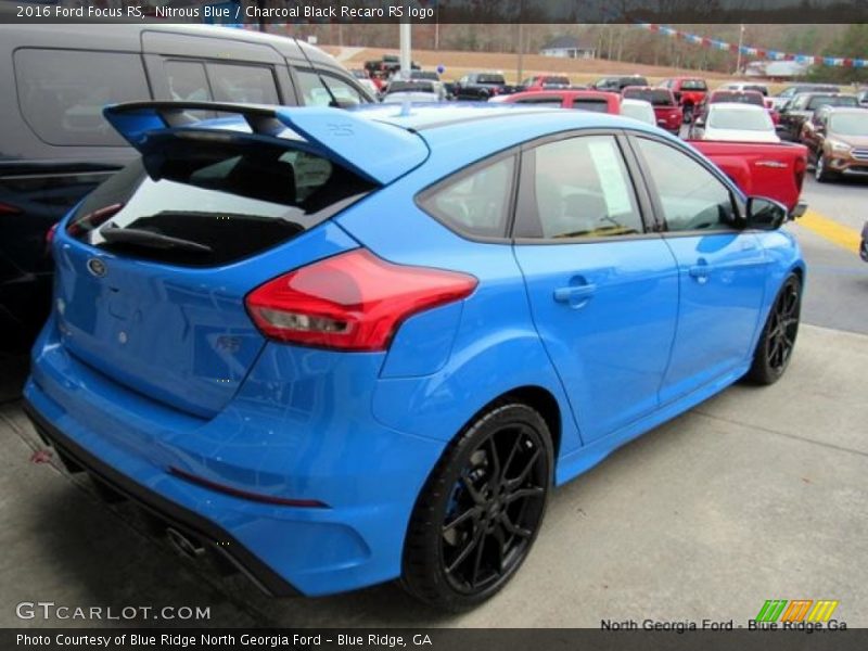 Nitrous Blue / Charcoal Black Recaro RS logo 2016 Ford Focus RS
