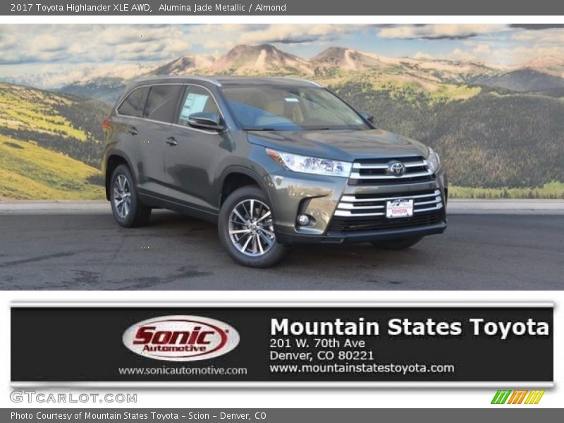 Alumina Jade Metallic / Almond 2017 Toyota Highlander XLE AWD