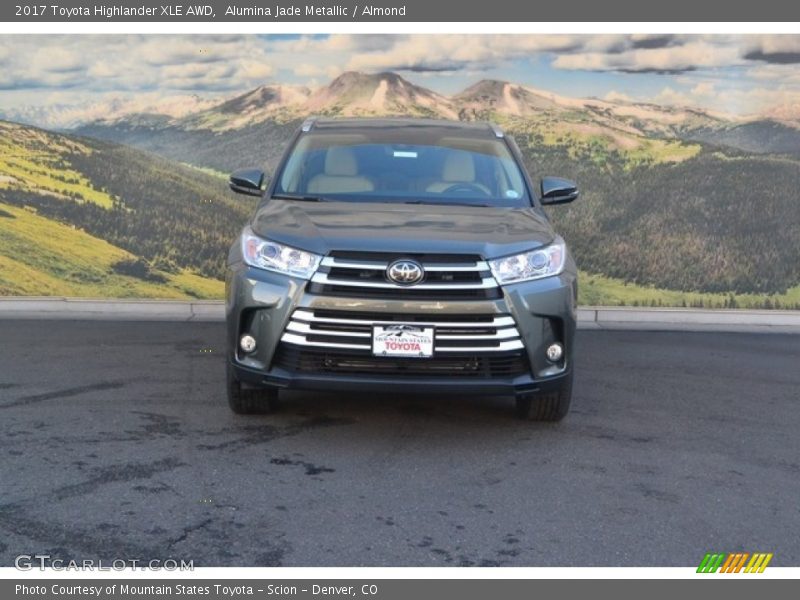 Alumina Jade Metallic / Almond 2017 Toyota Highlander XLE AWD