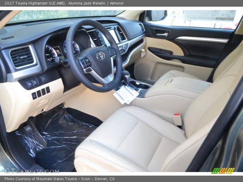  2017 Highlander XLE AWD Almond Interior