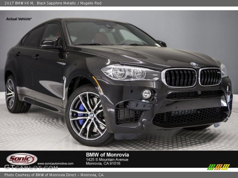 Black Sapphire Metallic / Mugello Red 2017 BMW X6 M