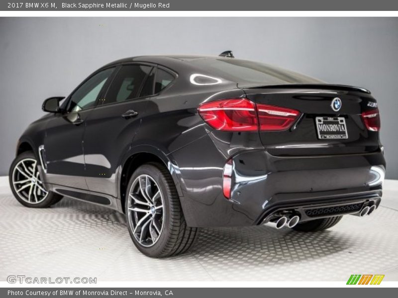 Black Sapphire Metallic / Mugello Red 2017 BMW X6 M