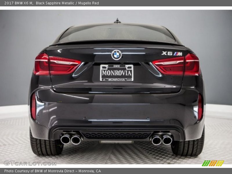 Black Sapphire Metallic / Mugello Red 2017 BMW X6 M