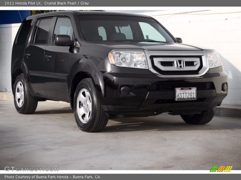 Crystal Black Pearl / Gray 2011 Honda Pilot LX