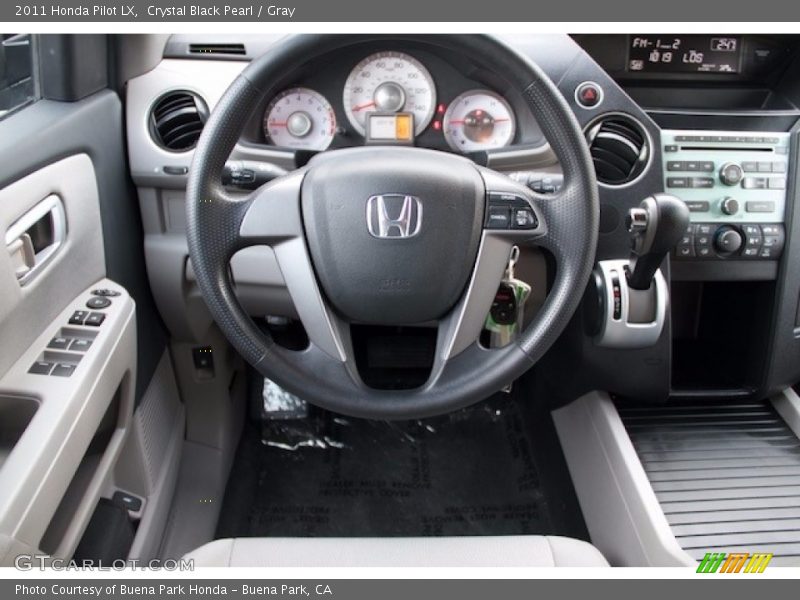 Crystal Black Pearl / Gray 2011 Honda Pilot LX