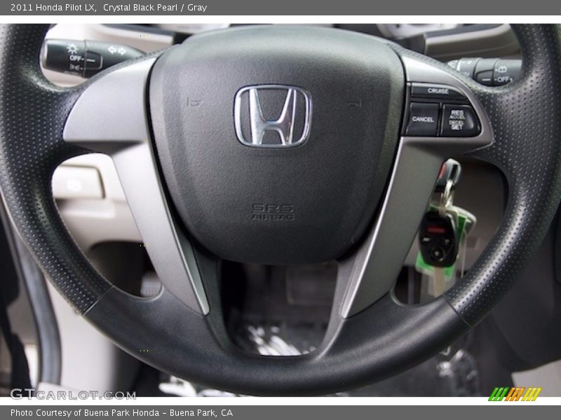 Crystal Black Pearl / Gray 2011 Honda Pilot LX