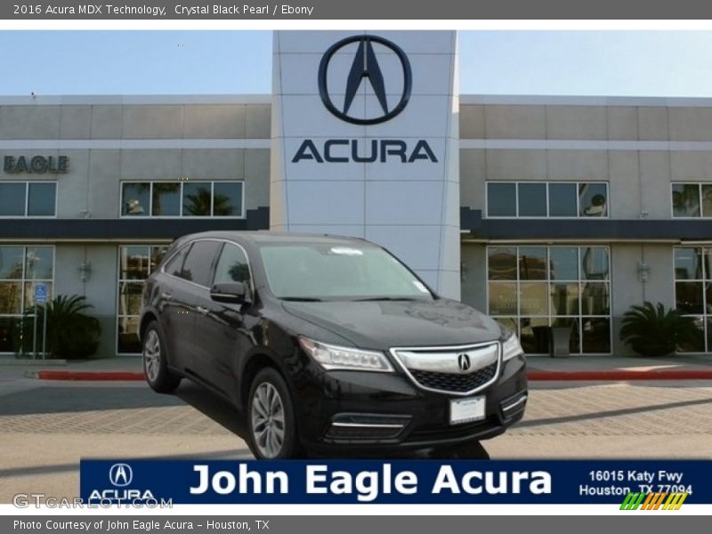 Crystal Black Pearl / Ebony 2016 Acura MDX Technology