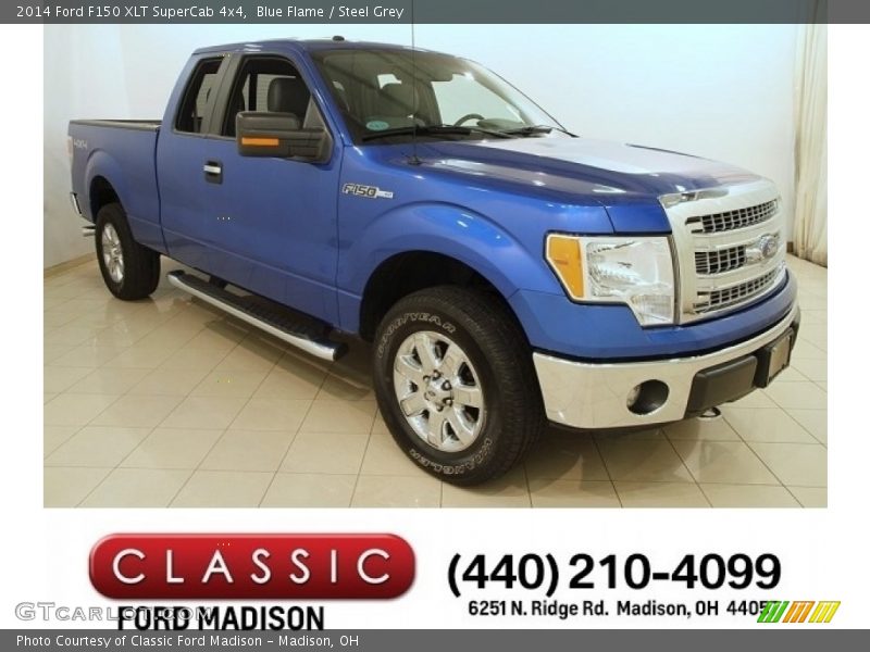 Blue Flame / Steel Grey 2014 Ford F150 XLT SuperCab 4x4