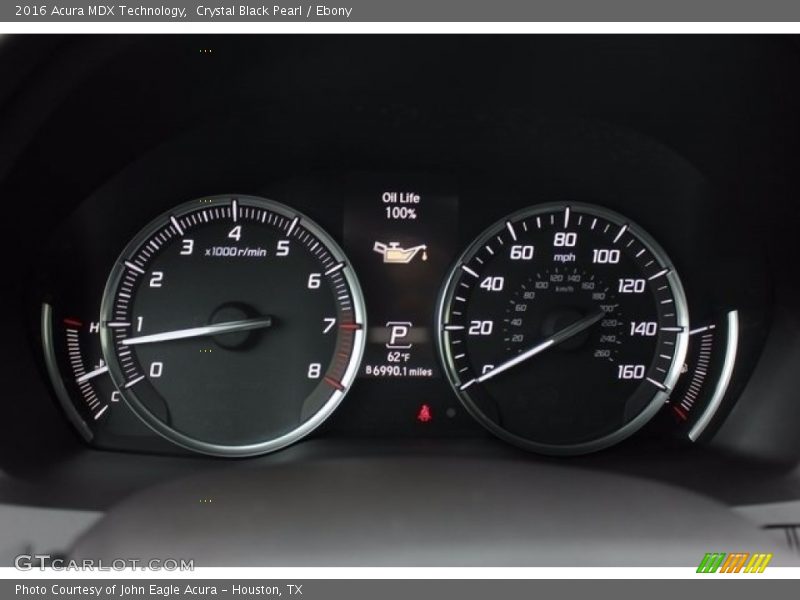 Crystal Black Pearl / Ebony 2016 Acura MDX Technology