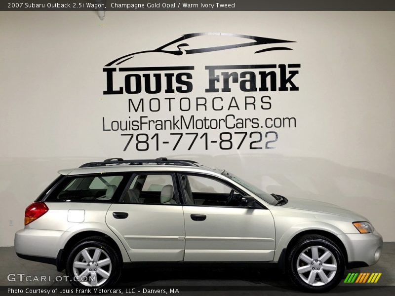 Champagne Gold Opal / Warm Ivory Tweed 2007 Subaru Outback 2.5i Wagon