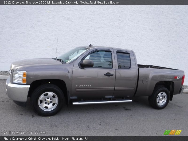 Mocha Steel Metallic / Ebony 2012 Chevrolet Silverado 1500 LT Extended Cab 4x4