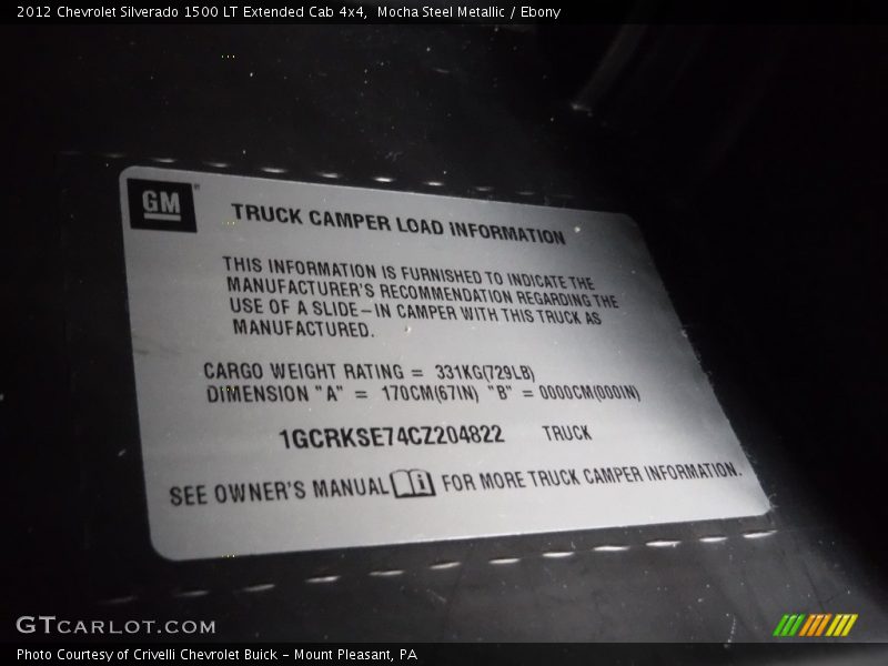 Mocha Steel Metallic / Ebony 2012 Chevrolet Silverado 1500 LT Extended Cab 4x4
