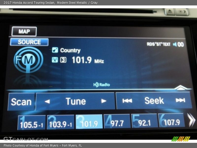Modern Steel Metallic / Gray 2017 Honda Accord Touring Sedan