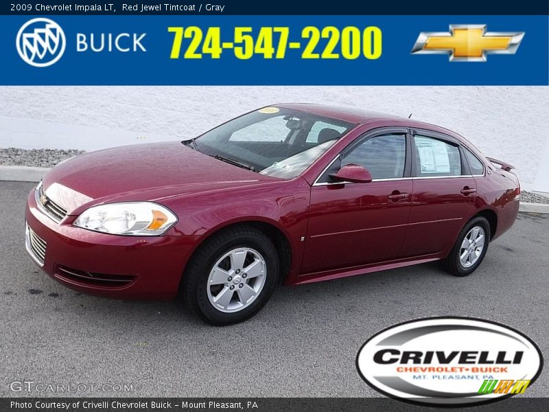 Red Jewel Tintcoat / Gray 2009 Chevrolet Impala LT