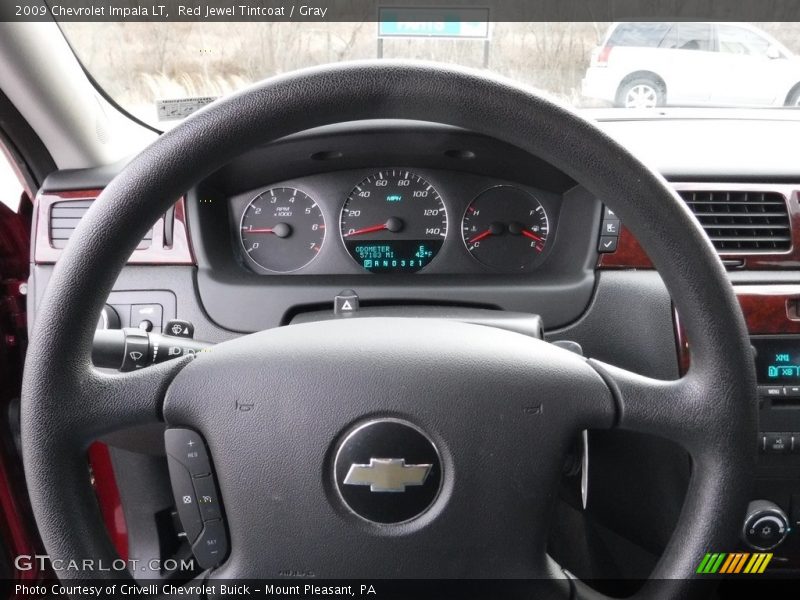 Red Jewel Tintcoat / Gray 2009 Chevrolet Impala LT