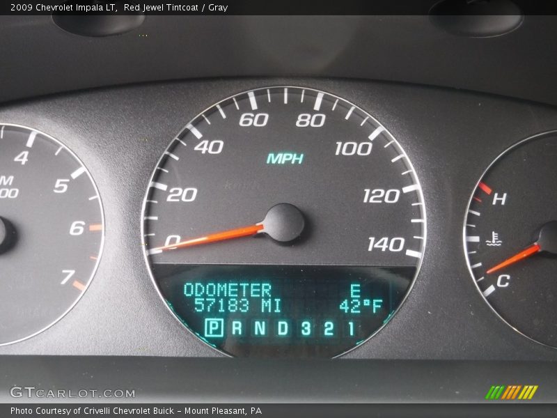 Red Jewel Tintcoat / Gray 2009 Chevrolet Impala LT