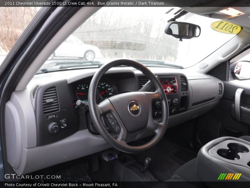 Blue Granite Metallic / Dark Titanium 2011 Chevrolet Silverado 1500 LS Crew Cab 4x4