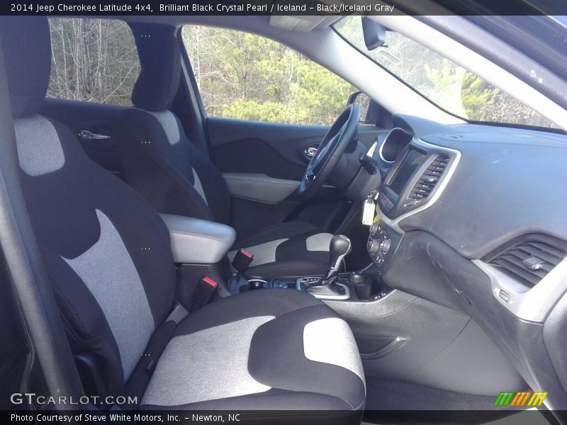 Brilliant Black Crystal Pearl / Iceland - Black/Iceland Gray 2014 Jeep Cherokee Latitude 4x4
