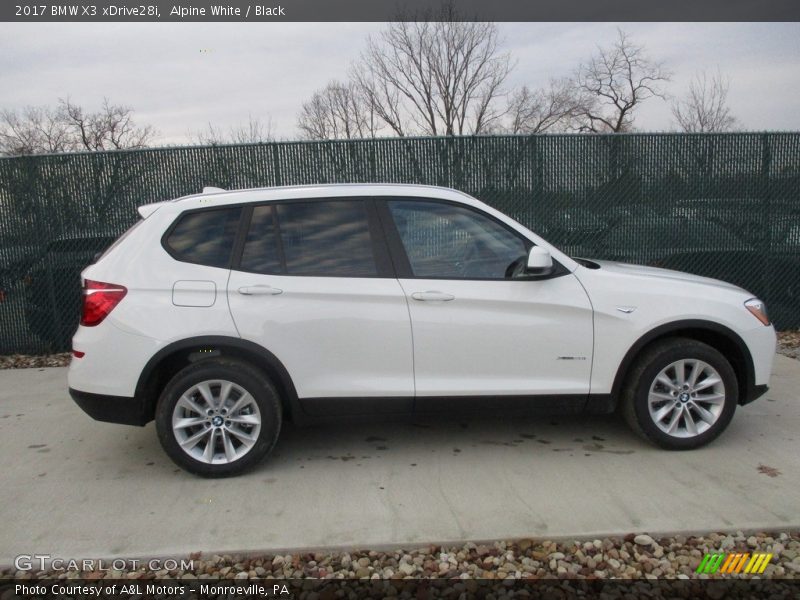 Alpine White / Black 2017 BMW X3 xDrive28i