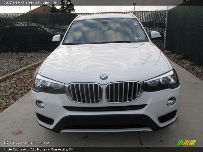 Alpine White / Black 2017 BMW X3 xDrive28i