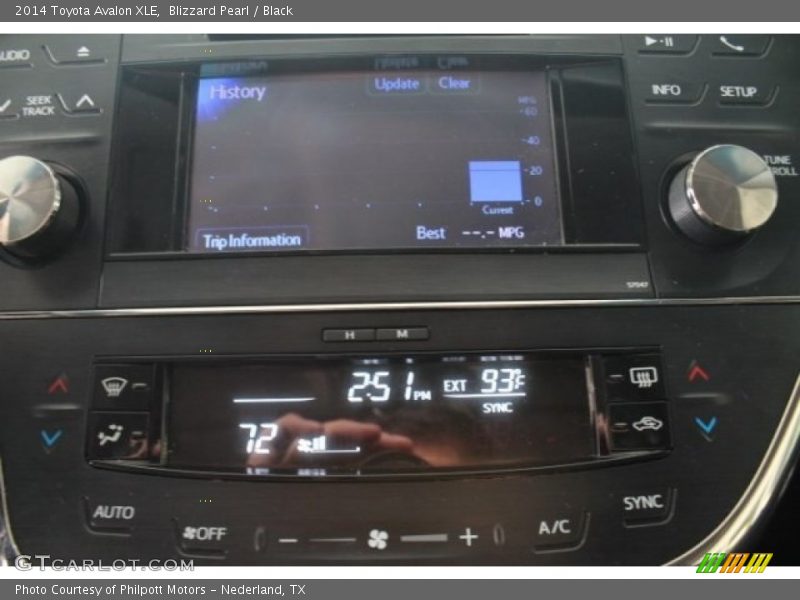 Blizzard Pearl / Black 2014 Toyota Avalon XLE