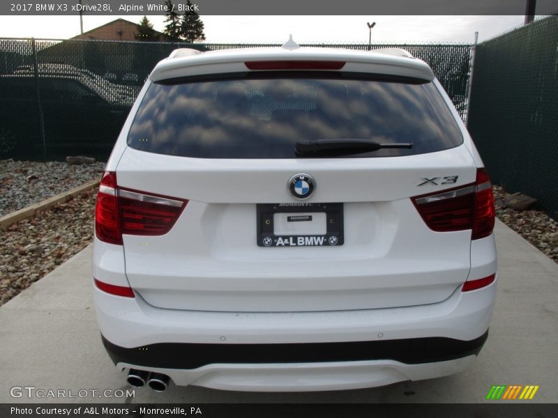 Alpine White / Black 2017 BMW X3 xDrive28i